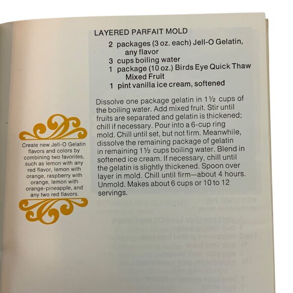 The New Joys Of Jell-O Recipe Book Cookbook 3rd Edition 1975 Hardcover - Picture 7 of 9